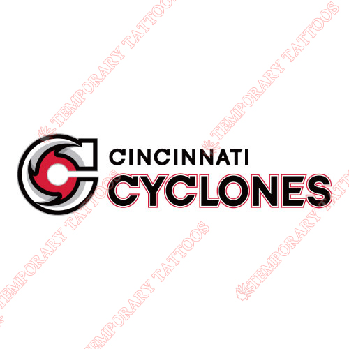 Cincinnati Cyclones Customize Temporary Tattoos Stickers NO.9240